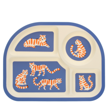 Kinderteller mit Fächern Tiger