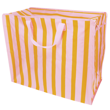 XXL Aufbewahrungstasche Pink-Orange Streifen