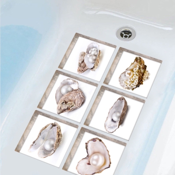 Dusch- Wannen- Aufkleber Muschel Perlen