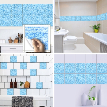 Fliesenaufkleber Mosaik Blau 20x20