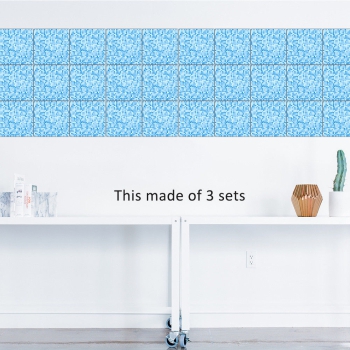 Fliesenaufkleber Mosaik Blau 20x20