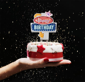 Flashing Cake Topper "Happy Birthday"