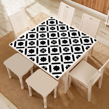 Fliesenaufkleber Schwarz + Weiß 20x20