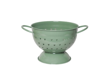 Küchensieb Herz Salbei-Grün