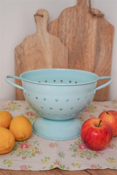 Küchensieb Herz Pastel Blau