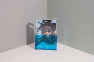 Aqua Fotorahmen - Augen Blau