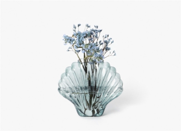 Vase Seashell Blau