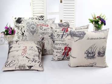 Preview: Kissenhülle Vintage Postcard