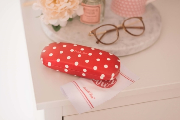 Brillenetui Polka Dot Rot