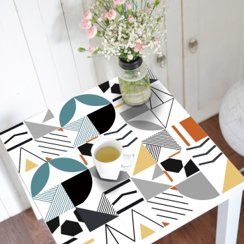 Preview: Tischaufkleber "Geometric Colored"