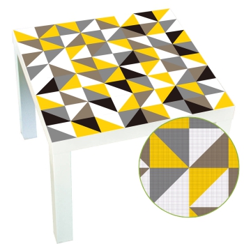 Tischaufkleber "Gelbe Dreiecke"