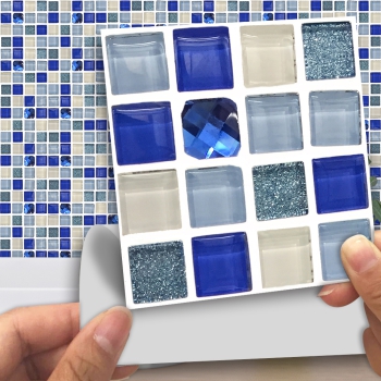 Fliesenaufkleber Mosaik Glas Blau