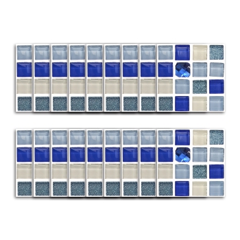 Fliesenaufkleber Mosaik Glas Blau