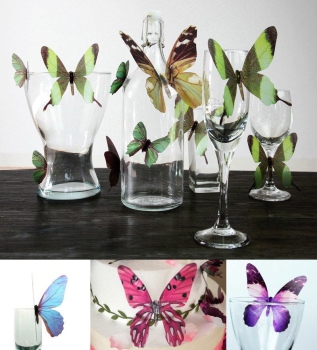3D Schmetterlinge transparent