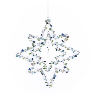 Perlen Dekoanhänger Stern 3 Nordic