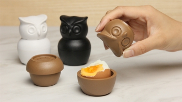 Preview: Eierbecher mit Salz- & Pfefferstreuer Eule