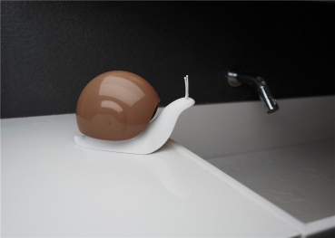 Seifenspender Schnecke Weiß-Braun