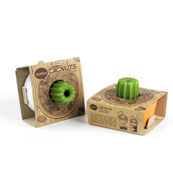 Preview: Snack Schale & Glas Deckel Cacnuts Weiß-Grün