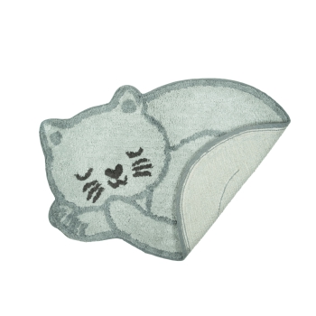 Badematte schlafende Katze