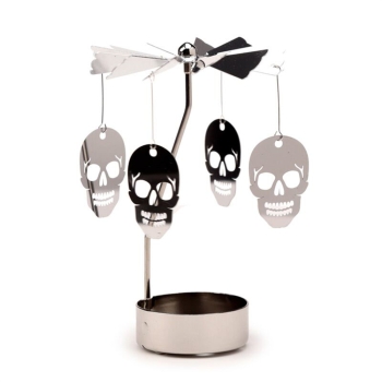 Teelichtkarussell Totenkopf