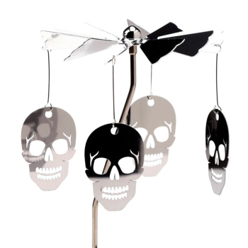 Teelichtkarussell Totenkopf