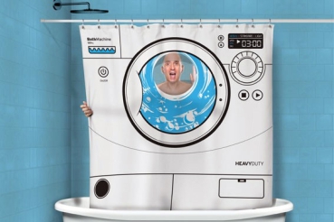 Duschvorhang Waschmaschine