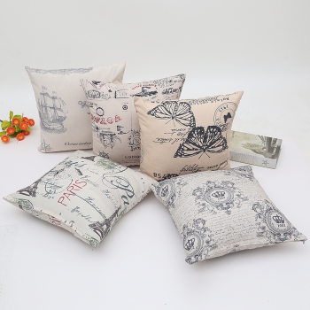 Preview: Kissenhülle Vintage Postcard