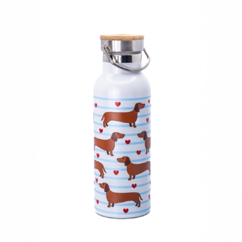 Edelstahl Wasserflasche Sausage Dog - Dackel