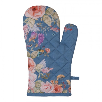 Ofenhandschuh Flowers Blue