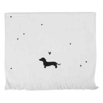 Gästetuch Sausage Dog black/white