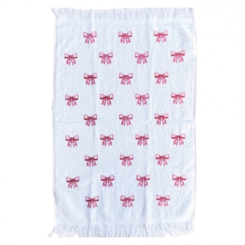 Gästetuch rosa Schleifen