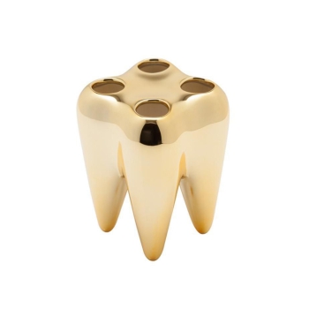 Zahnbürstenhalter Zahn Gold