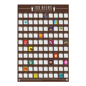 Poster 100 Beers Bucket List