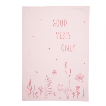 Geschirrtuch Good Vibes Rosa