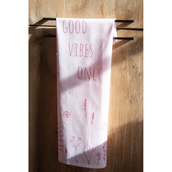 Geschirrtuch Good Vibes Rosa
