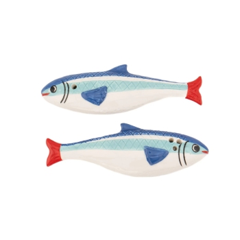 Preview: Salz- & Pfefferstreuer Sardine mit Ablage