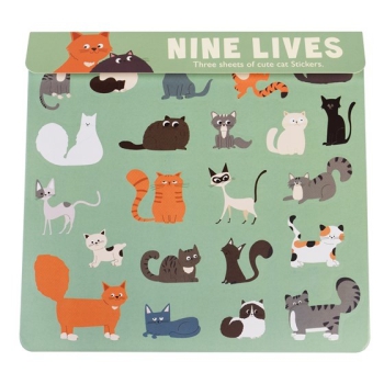 Sticker Set Nine Lives - Katzen