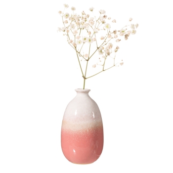 Mini Vase Dip Glazed Pink