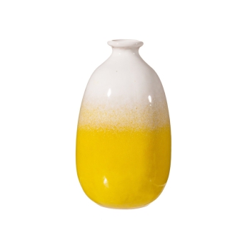 Mini Vase Dip Glazed Gelb