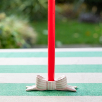 Kerzenhalter Schleife Rosa