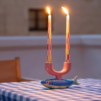 Doppelkerzenhalter Fisch