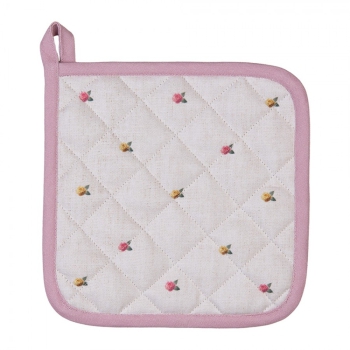 Preview: Topflappen Hase & Rosen Pink