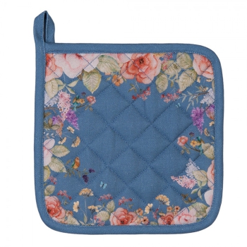 Topflappen Flowers Blue