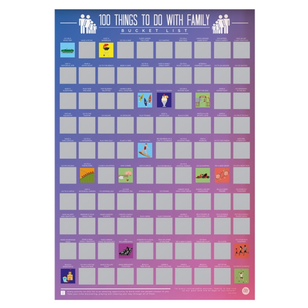Poster 100 Things to do with family