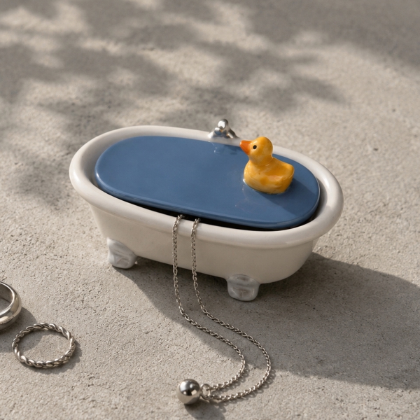 Schmuckkasten Badewanne mit Ente