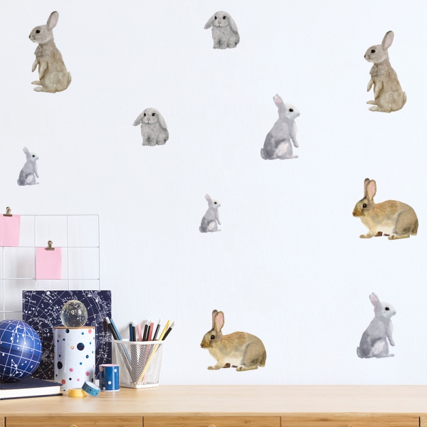 15 Aufkleber Hase Kaninchen
