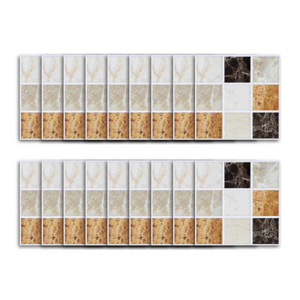 Fliesenaufkleber Mosaik Marmor Braun