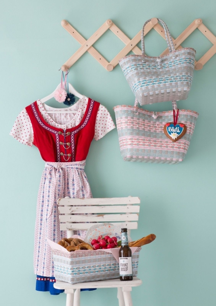 Markttasche oval Jolie bunt