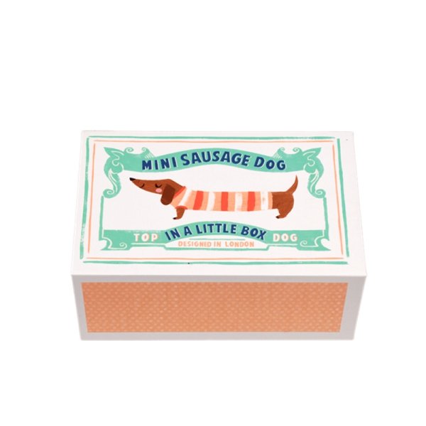 Mini Stofftier Dackel in einer kleinen Box