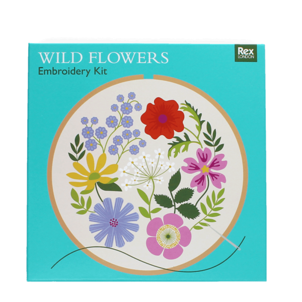 Stickereiset Wildblumen